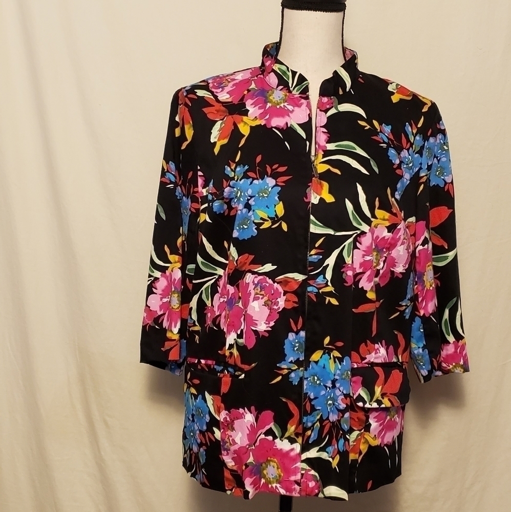 Spring floral notations blazer/Jacket sz 1X